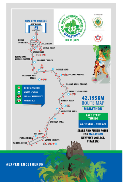 Vasai Marathon 2022 Rout Map